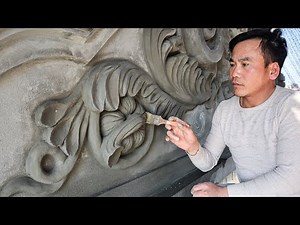 Sculpture tutorial with sand and cement materials - art sculpture of reliefs