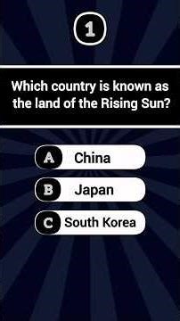 Which country is known as the land of the Rising Sun? #braintest #quiz #trivia