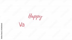 Animated Valentine day text template. Declaration of love. Looped HD video footage with alpha channel. Short phrase animation for postcard, ecard, banner. Playlist Script, Neucha fonts used