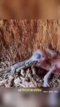 यह चूजे अपने वजन से कई गुना ज्यादा खाते हैं | Chick swallow lizard | #birds #wildlife | #shorts