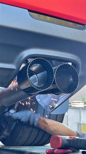 Quad tips installed! SOUNDS MEAN! Deadpool Challenger #carculture