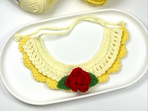 美女与野兽配色宠物围脖 钩织视频教程