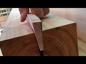 宮大工が職人技で教える初心者のための背割れ埋め木のやり方動画　Traditional Japanese Carpentry Technique