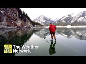 Skating on Alberta Rocky Mountain Lakes - Winter Wonderlands