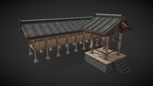 Japanese shrine - Download Free 3D model by GreenG