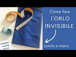 Orlo invisibile con sottopunto nascosto a mano | Tutorial cucito sartoriale facile