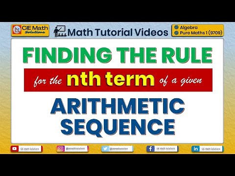 Finding the rule for the nth term of a given arithmetic sequence | Pure Mathematics 9709