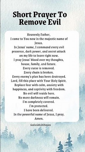Prayer For Protection | Prayer Against Evil | Short Prayer To Remove Evil