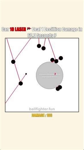 Can 10 Laser Deal 1 Decillion Damage in 60 Seconds ? ##math #physics #animation #satisfyingvideos #simulation