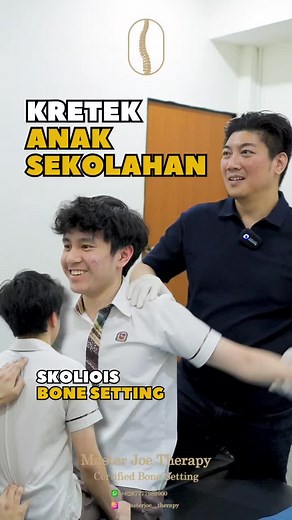 KRETEK ANAK SEKOLAHAN? BISA DONG (SKOLIOSIS BONE SETTING) FULL BODY BONE SETTING by MASTER JOE THERAPY CERTIFICATE BONE SETTING SPESIALIST AVAILABLE ON BALI, JAKARTA, SURABAYA, SEMARANG & BANDUNG etc __Tempat__ - Hilton Bandung - Surabaya Adhiwangsa Apartemen - Jakarta Apartemen Grand Palace Kemayoran __INFO, DETAIL, AND RESERVATION__ WhatsApp: 087777989900 Tiktok: @masterjoetherapy Youtube: MASTER JOE THERAPY *TAG KELUARGA, SAHABAT, TEMAN, DAN PASANGAN KALIAN *KOMENTAR DIBAWAH JIKA ADA YANG ING