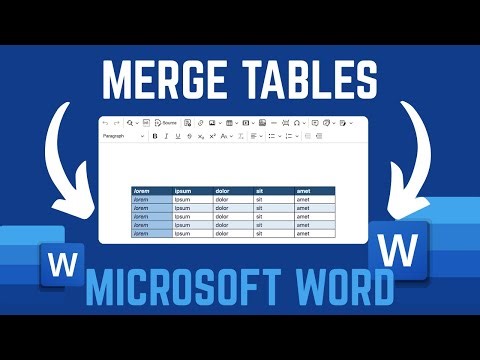 How To Merge Two Tables In Microsoft Word