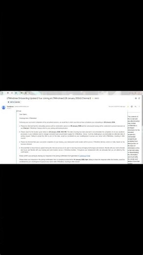 LtImindtree 2025 batch onboarding training mail #ltimindtree #mail #onboardingupdate #onboarding