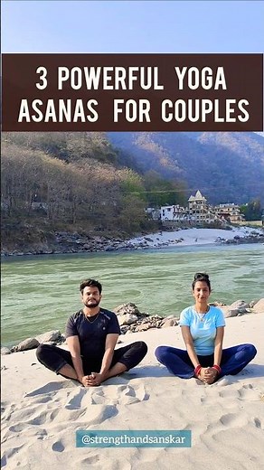 3 POWERFUL YOGA Asanas For Couples🧘👩‍❤️‍👨. #coupleyoga #yogalife #ytshorts #yoga