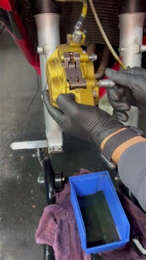 The Most Satisfying Brake Clean You'll See Today #satisfying #motorcycle #brakecaliper #brakes