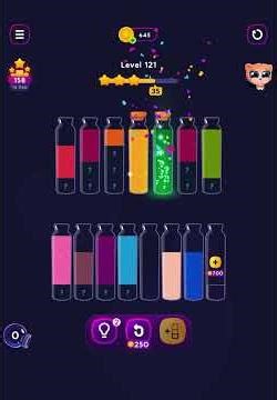 Get Color Level 121 Water Sort Puzzle Solution Walkthrough #getcolor #watersortpuzzle