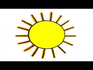 How to draw Sun very easy