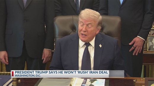 Trump says he won't 'rush' deal to end war Iran