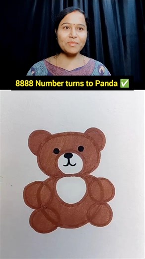 8 Number Turns to Panda 🐼 #shorts #drawing #drawingforkids