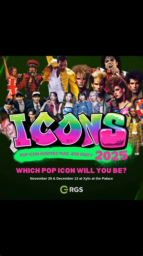 Icons 2025: Year-End Party! 🌟 Big prizes await all Ka-RGS—come dressed as your favorite pop icon and let’s celebrate like superstars! | RGS Global Solutions