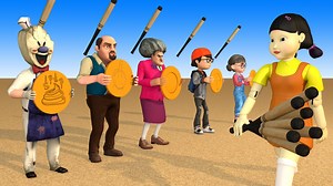 45K views · 1.1K reactions | Squid Game vs Scary Teacher 3D Miss T Troll Baby Destroy Honeycomb Candy Challenge #1 | Scary Teacher 3D - VMAni Channel | Facebook