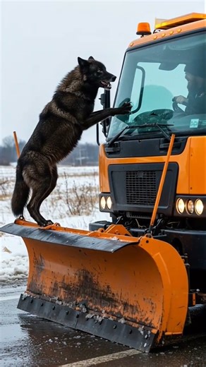 "Black Wolf Asks A Man To Help A Bison Calf" #animals #rescue #dogs