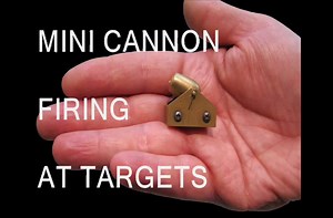 Mini cannon firing and destroying targets.
