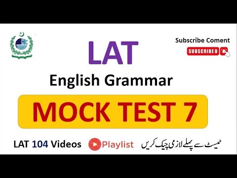 104.LAT English Grammar Practice Test | Improve Your Grammar for LAT 2025