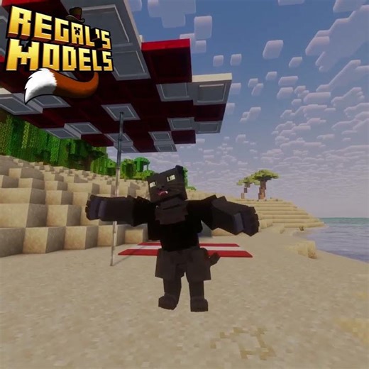 Fully Animated Panther Powerhouse Minecraft Player Model for Minecraft CPM
