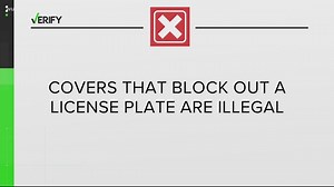 VERIFY: Blocking license plates with cover is illegal in DC, MD and VA