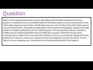 Which of the following statements are true about BCA and ICE tables?