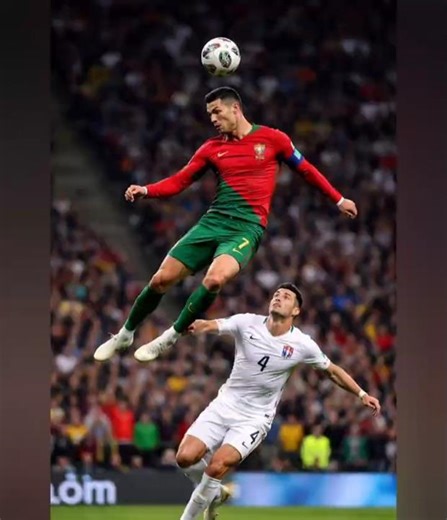 Cristiano Ronaldo’s INSANE Header Jump 😱🔥 | CR7 Air Power #Shorts