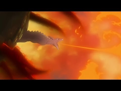 Naruto libera las 9 colas / Pain usa el Chibaku Tensei