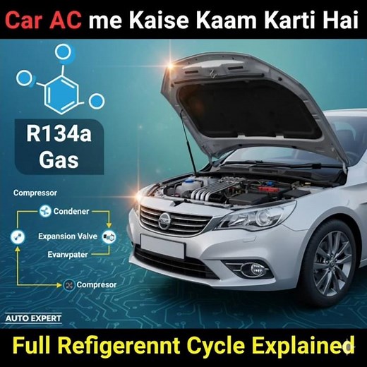 R134a Gas Kya Hai? Car AC me Kaise Kaam Karti Hai | Full Refrigerant Cycle Explained