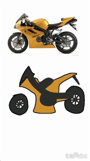 How to easily draw a motorcycle in ibs paint x🔥