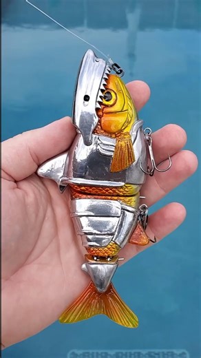 Making a Wooden Armored Goldfish Lure #shorts #fishinglures #goldfish #shark