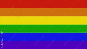 LGBT flag moving bars. Motion graphic