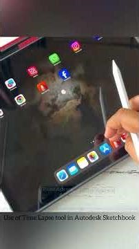 Time Lapse Tool in Autodesk Sketchbook #shorts #reels #digitalpainting