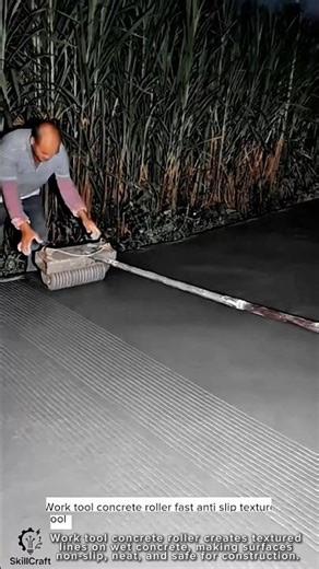 Work tool concrete roller fast anti slip texture tool