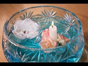 Centro de Mesa de Flores y Velas Flotantes