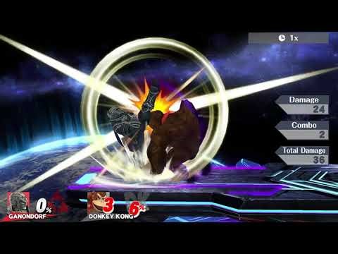 Ganondorf's 0 to 74% combo against DK