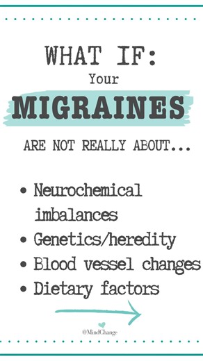 Migraines are rarely just about pain. They’re often about pressure. Mental pressure. Emotional pressure. The pressure of carrying too much for too long. Many people with migraines struggle with boundaries, over-responsibility, people-pleasing, and a deep fear of letting others down. They live in their heads...constantly thinking, managing, anticipating, and holding everything together. The migraine becomes the body’s only way to force a pause. A way to finally say “no” when the mind never could.