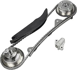 EnsunTiming Chian Kit Intake Exhaust VVT Gear Tensioner Arm Guide Raild Compatible with 2011-2013 Elantra 1.8L, 2012-2013 Soul 2.0L Replace OE#24350-2E001 24370-2E000