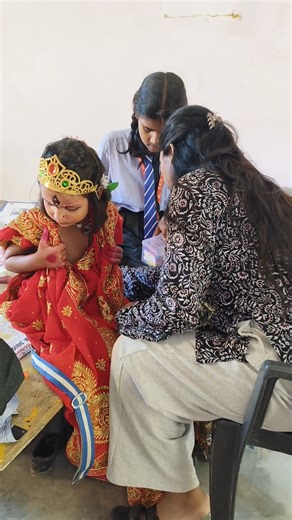 🌺💫 Maa Durga Look Vlog / School Celebration 🌺 #minivlog #shorts