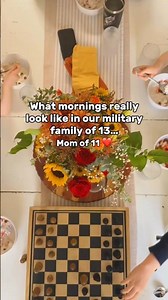 What Mornings Look Like in Our Military Family of 13 ❤️