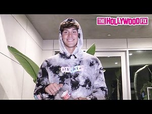 Noah Beck Blushes & Smiles When Asked About Dating Charli D'Amelio At Larray's Birthday Bash 7.21.20