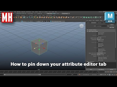 Maya 2023 tutorial : How to pin down the Attrbute Editor tab