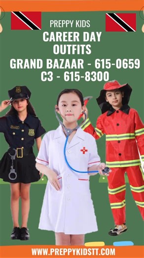 Preppy Kids on Instagram: "🎓✨ Career Day just got a style upgrade! ✨🎓 Get your little ones dressed to impress with premium outfits from Preppy Kids & Party 👔👗 📍 Visit us at: 🛍️ Grand Bazaar — 📞 615-0659 🛍️ C3 Centre — 📞 615-8300 🚚 Need delivery? 📲 WhatsApp us at 737-2789 or shop online 🌐 www.preppykidstt.com 💳 Payment options: ✔️ Cash / Linx on delivery ✔️ Credit card online ✔️ Online bank transfer / deposit 🏦 Republic Bank 👤 Company Name: Preppy Kids 💼 Account Type: Chequings 🔢