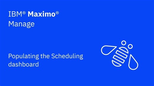 Populating the Scheduling dashboard