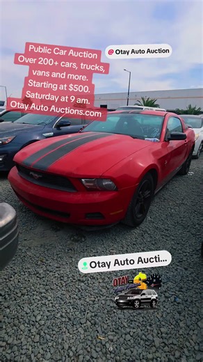 Public Car Auction Over 200 cars, trucks, vans and more. Starting at $500. Saturday at 9 am. OtayAutoAuctions.com