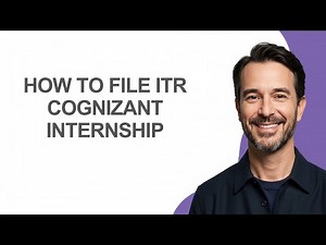 How to File Itr Cognizant Internship - KevinHowTo